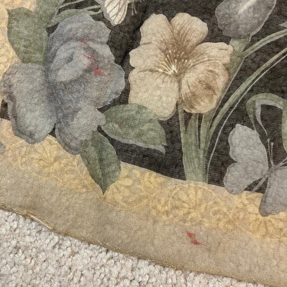 Black butterfly floral scarf, whimsigoth bohemian whimsy fairycore - Picture 7 of 8